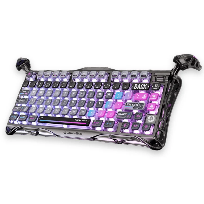 GravaStar Mercury K1 Pro 75% Wireless Mechanical Gaming Keyboard_Special Edition (Arabic Version) - Cyberpunk