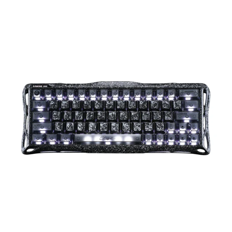 GravaStar Mercury V60 Pro 60% Hall Effect Magnetic Switch Gaming Keyboard Special Edition - Cyber Frost Black