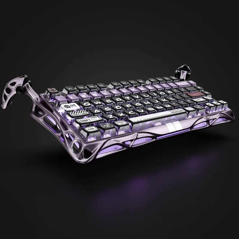 GravaStar Mercury V75 Pro 75% Hall Effect Magnetic Switch Gaming Keyboard - Iron Purple