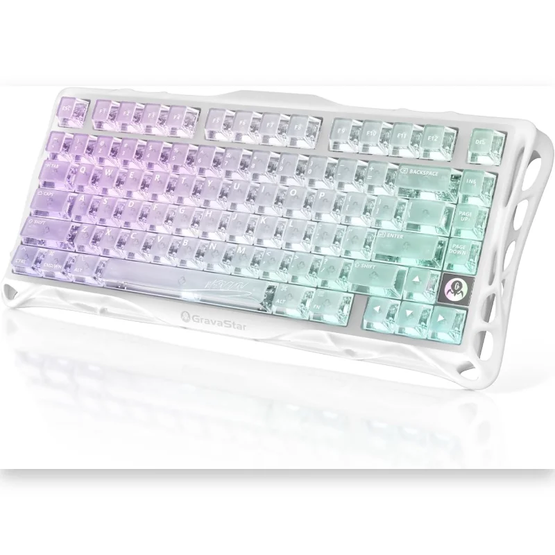 GravaStar Mercury K1 Lite 75% Wireless Mechanical Gaming Keyboard - Crystal Aurora