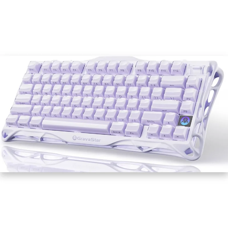 GravaStar Mercury K1 75% Wireless Mechanical Gaming Keyboard Special Edition - Lavender Purple
