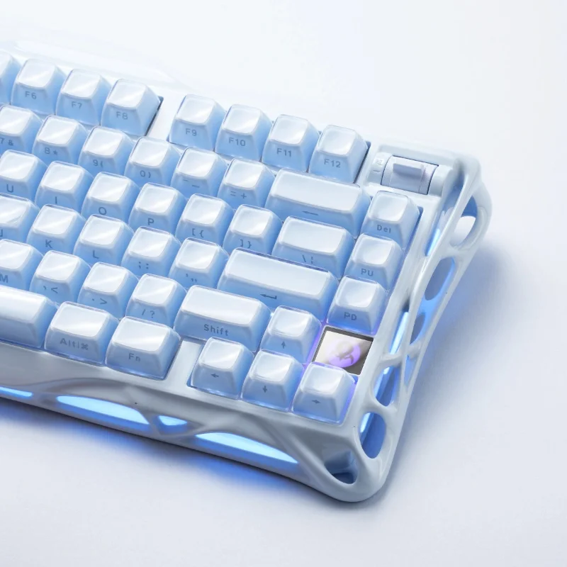 GravaStar Mercury K1 75% Wireless Mechanical Gaming Keyboard Special Edition - Ice Blue