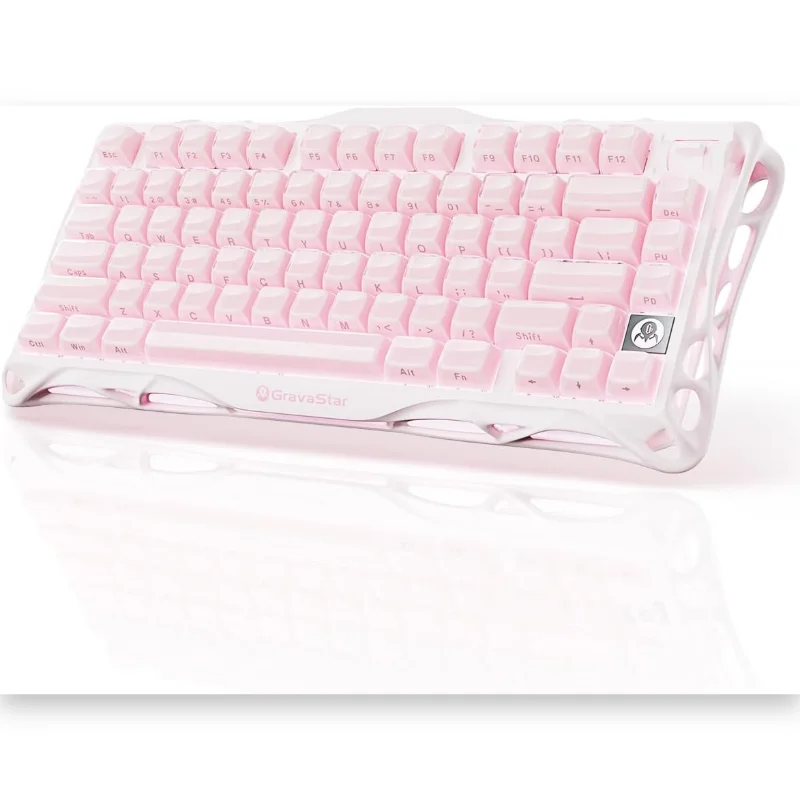 GravaStar Mercury K1 75% Wireless Mechanical Gaming Keyboard Special Edition - Sakura Pink