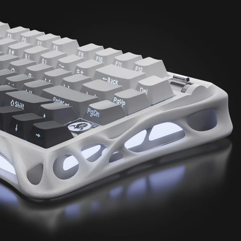 GravaStar Mercury K1 75% Wireless Mechanical Gaming Keyboard - Gradient White