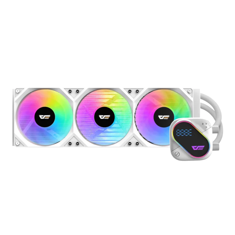 Darkflash Do360 Liquid Cooler With Temperature Display White