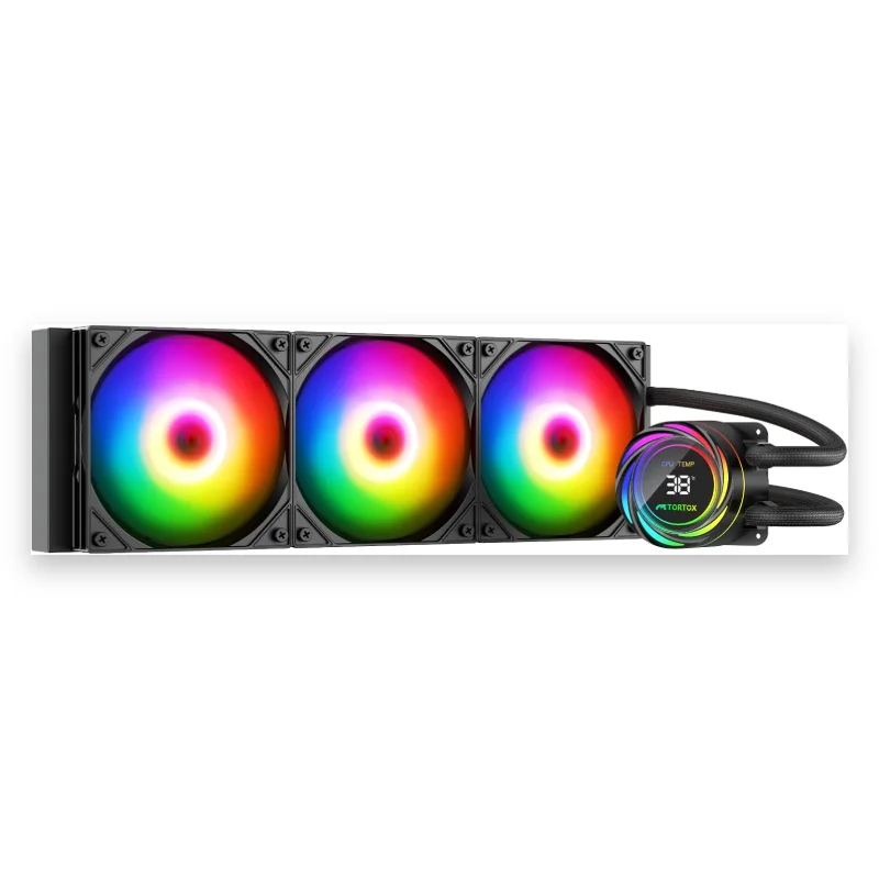 Tortox Nivora Vibe 360 Aio Liquid Cooler With Temperature Display Black