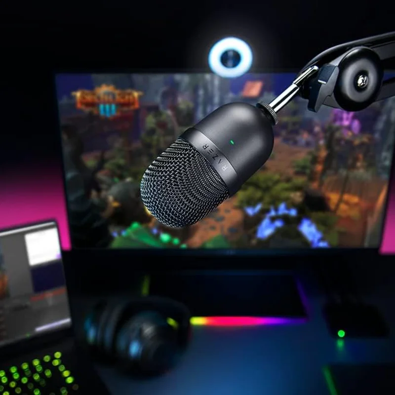 Razer Seiren Mini Ultra-Compact USB Condenser Microphone – Quartz | RZ19-03450200-R3M1