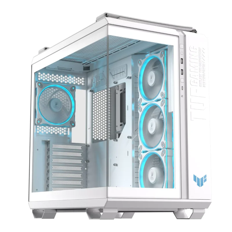 ASUS TUF Gaming GT502 Horizon ARGB Dual-Chamber Mid-Tower Case – White