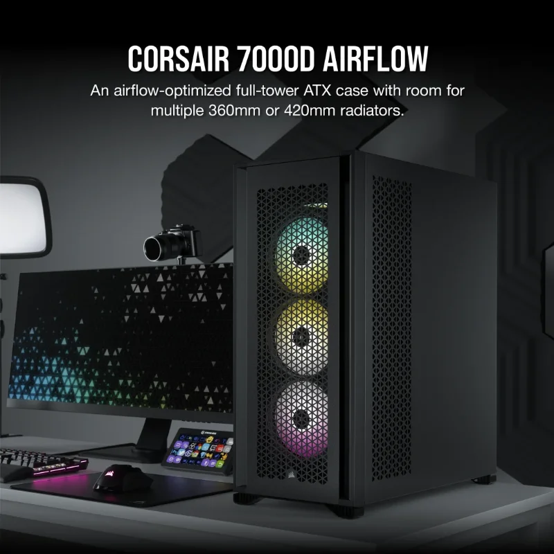 CORSAIR 7000D AIRFLOW Full-Tower ATX Case – Black | CC-9011218-WW
