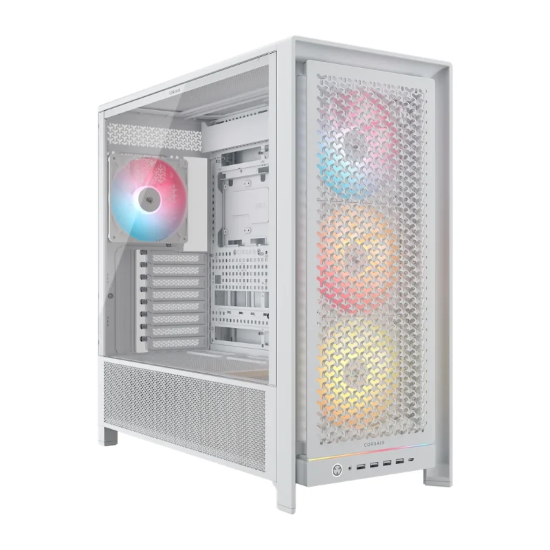 CORSAIR 5000D AIRFLOW Tempered Glass Mid-Tower ATX Case – White | CC-9011211-WW