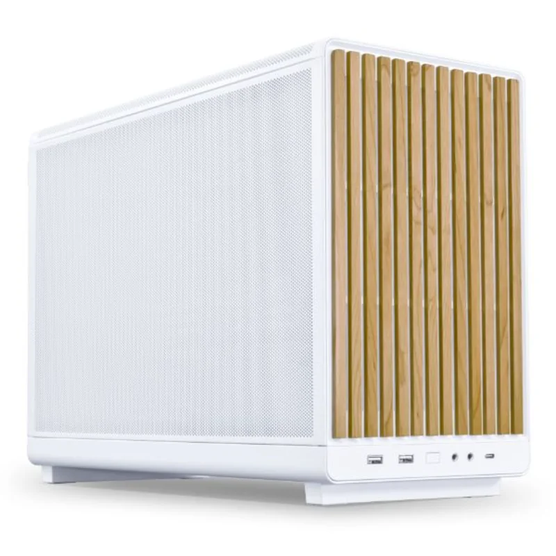 LIAN LI A3-mATX Wood Edition Compact Micro-ATX Case – White | A3-mATX-WD WHITE