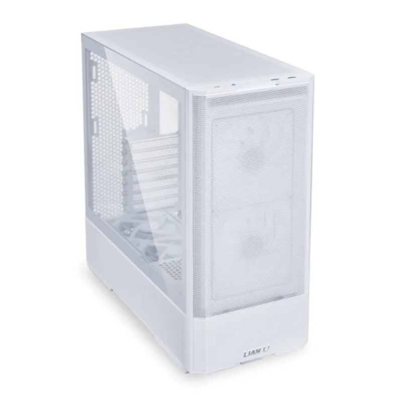 LIAN LI LANCOOL 207 Compact High-Airflow ATX Gaming Case – White | LAN207RW