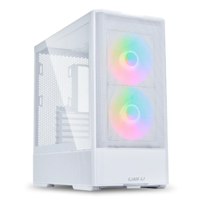 LIAN LI LANCOOL 207 Compact High-Airflow ATX Gaming Case – White | LAN207RW
