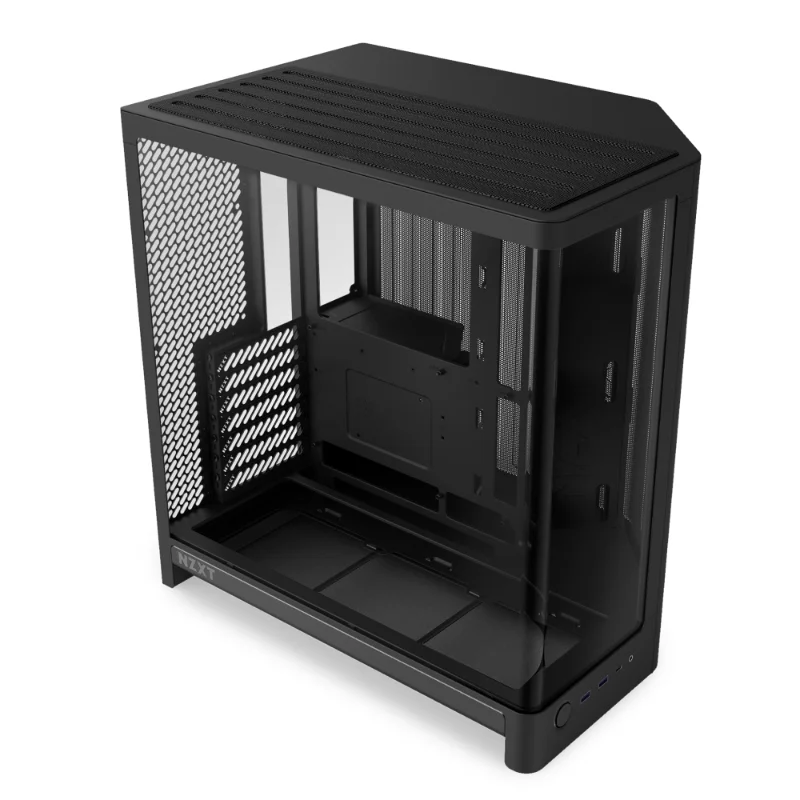 NZXT H6 Compact Dual-Chamber ATX Airflow Case – Black | CC-H62FB-01