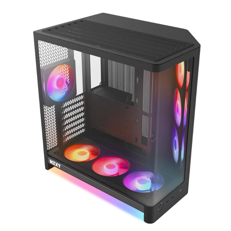 NZXT H6 Compact Dual-Chamber ATX Airflow Case – Black | CC-H62FB-01