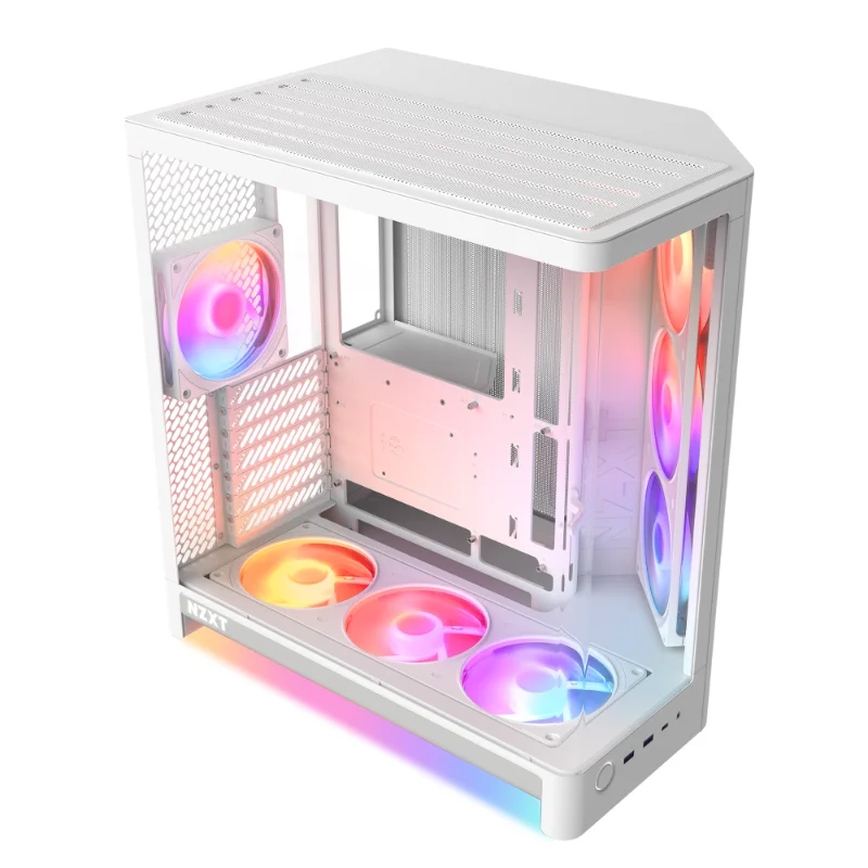 NZXT H6 Compact Dual-Chamber ATX Airflow Case – White | CC-H62FW-01