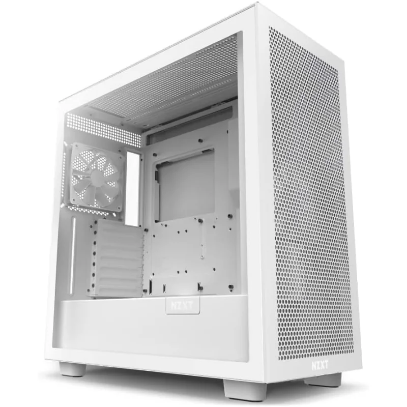 NZXT H7 Flow (2022) ATX Mid-Tower Airflow Case – White | CM-H71FW-01
