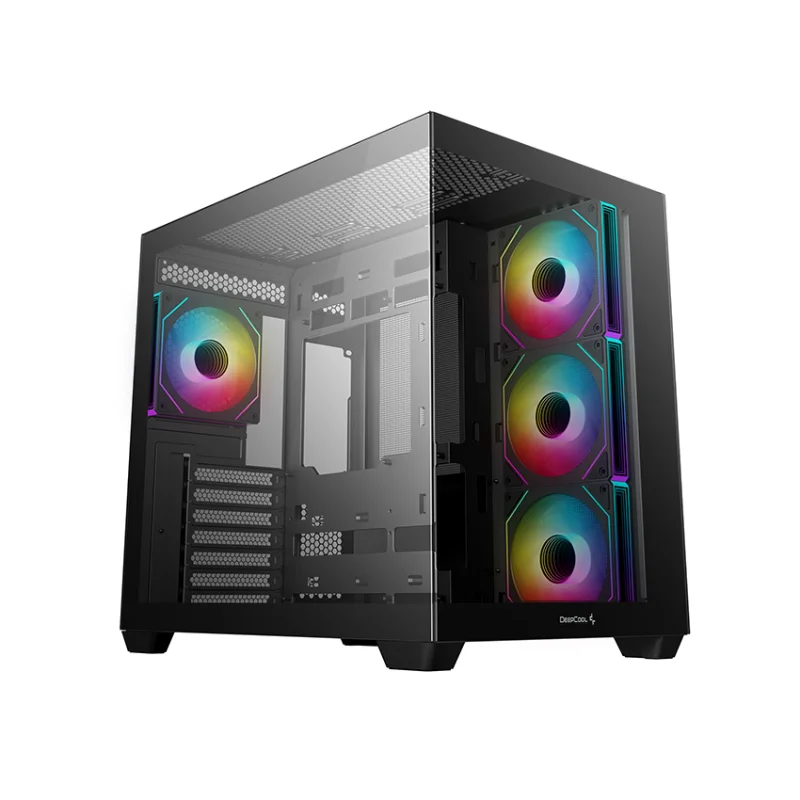DEEPCOOL CG530 4F Panoramic ATX Gaming Case with 4 ARGB PWM Fans – Black