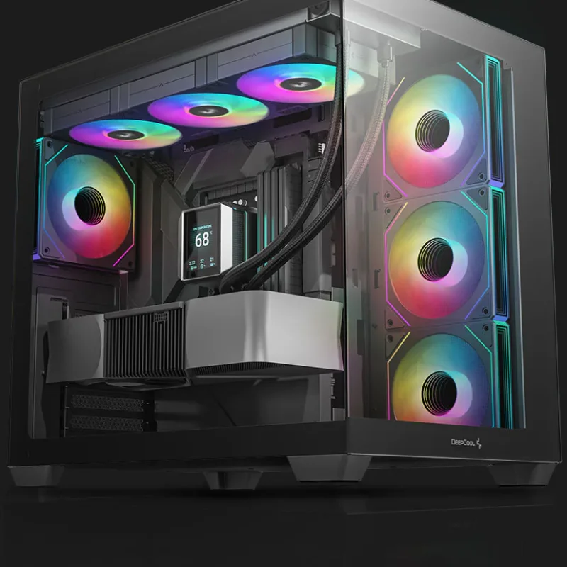 DEEPCOOL CG530 4F Panoramic ATX Gaming Case with 4 ARGB PWM Fans – Black