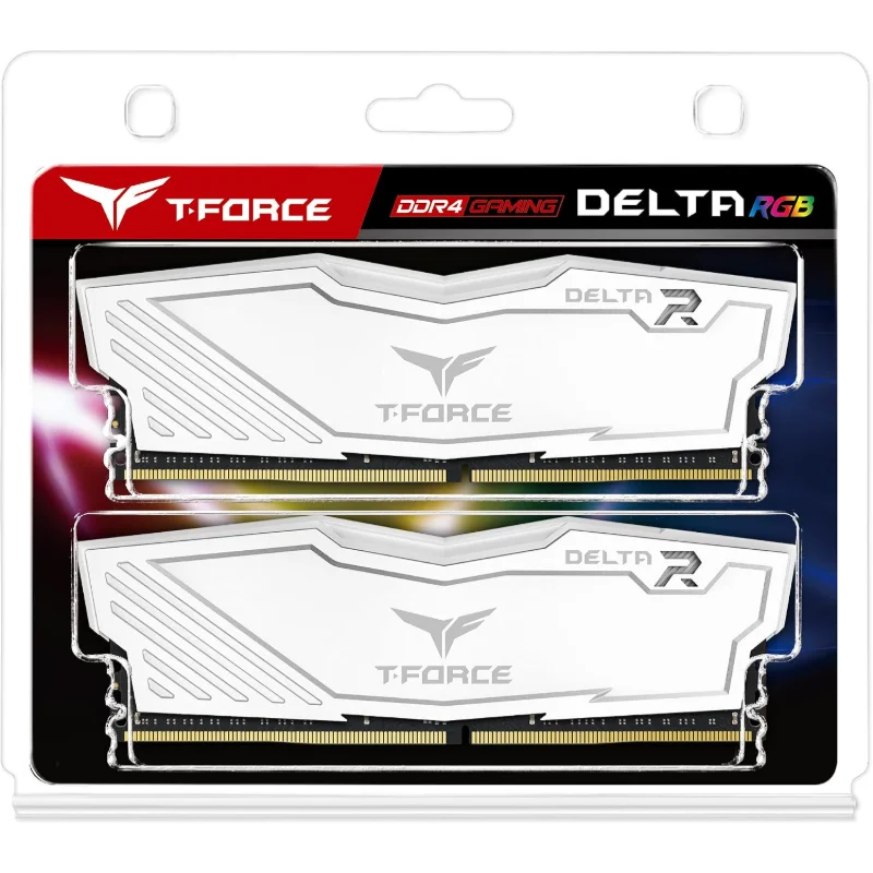 T FORCE DELTA RGB 16GB (2x8GB) DDR4 3600MHz CL18 – Black | TF4D416G3600HC18JDC01