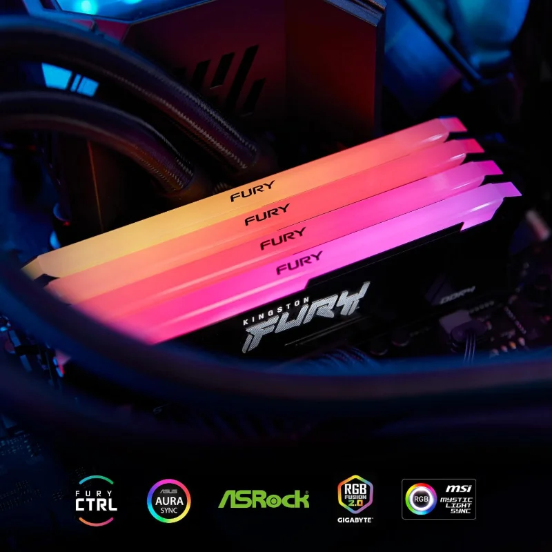 KINGSTON FURY Beast RGB 32GB DDR4 3200MHz CL16 – Black | KF432C16BB2A/32