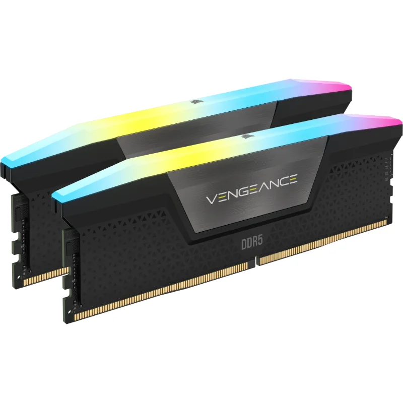 CORSAIR VENGEANCE RGB 64GB (2x32GB) DDR5 6400MHz CL42 Black | CMH64GX5M2B6400C42