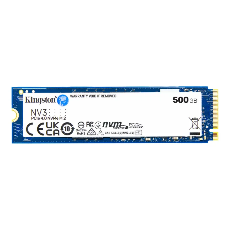Kingston NV3 500GB PCIe 4.0 NVMe M.2 2280 SSD | SNV3S/500G