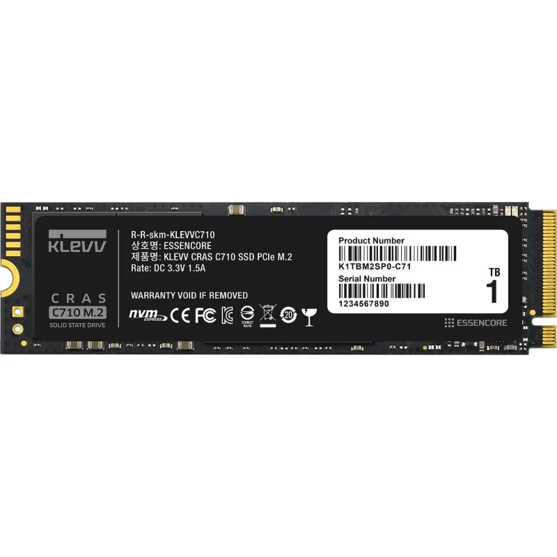 KLEVV CRAS C710 512GB PCIe 3.0 NVMe M.2 2280 SSD – Pullout Boxless | K512GM2SP0-C71