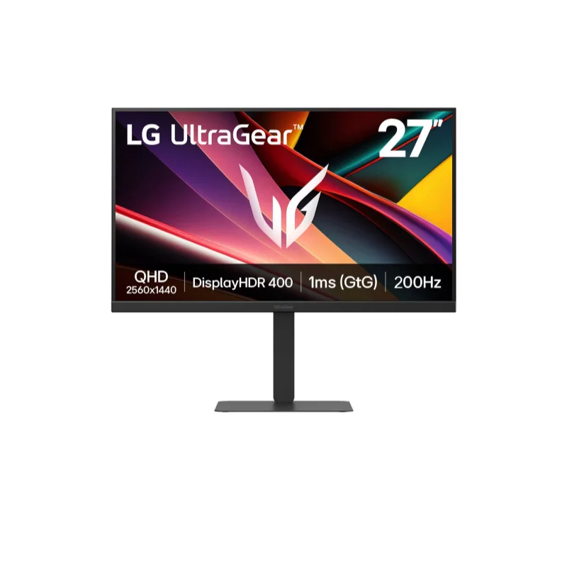 LG UltraGear G6 27-inch QHD 200Hz Gaming Monitor – Black | 27G610A-B