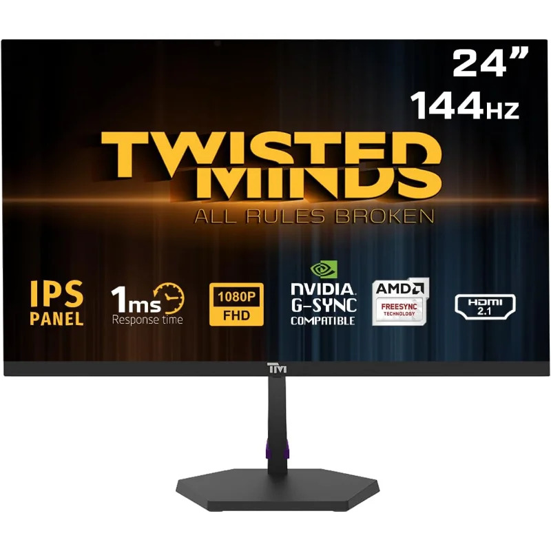 Twisted Minds TM ECO Series 24-inch FHD 144Hz IPS Gaming Monitor – Black | TM24FHD144IPS