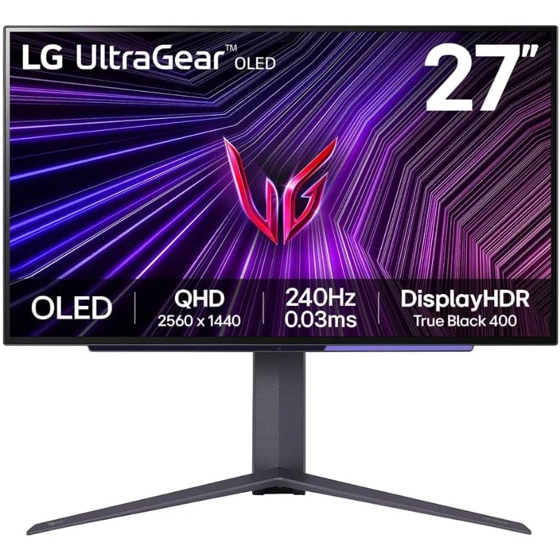 LG UltraGear 27-inch QHD OLED 240Hz Gaming Monitor – Black | 27GS95QE-B